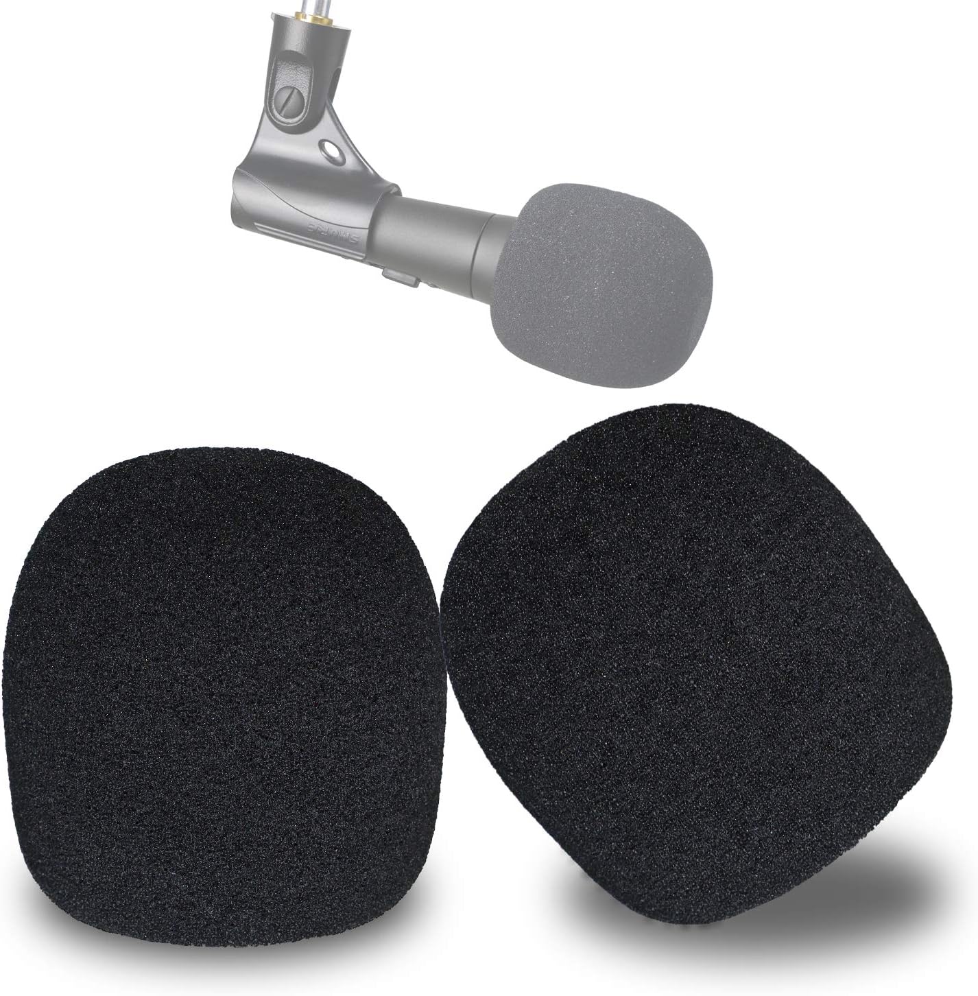 YOUSHARES SM58 Microphone Foam Windscreen - Mic Wind Cover Pop Filter Foam Cover, Professional Customized for SM58 Mic (2 PCS）