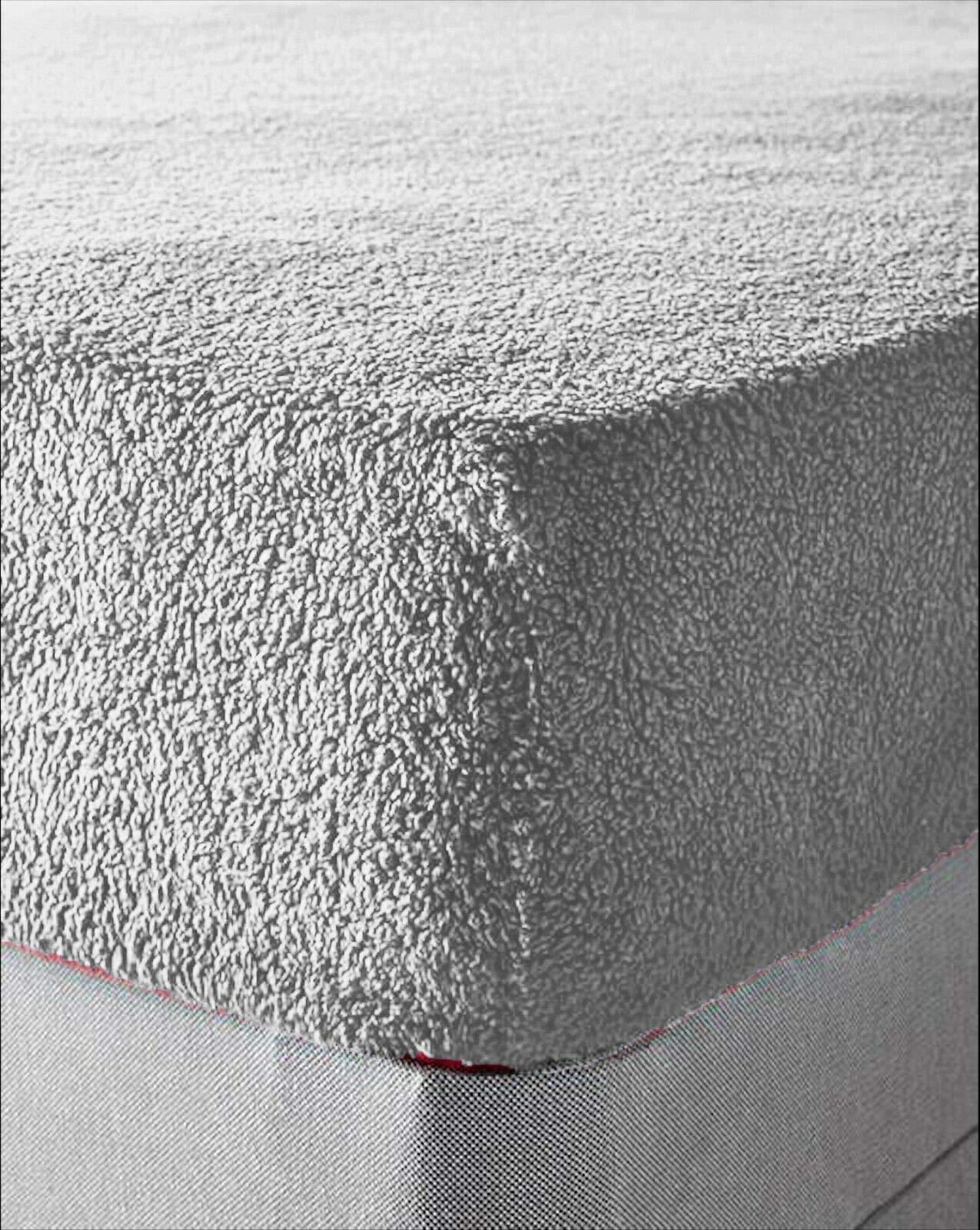 SUPER SOFT TEDDY BEAR FUR SHERPA CUDDLY COSY WARM EXTRA DEEP FLEECE FITTED SHEET BEDDING BED LINEN (Silver, Small Double)