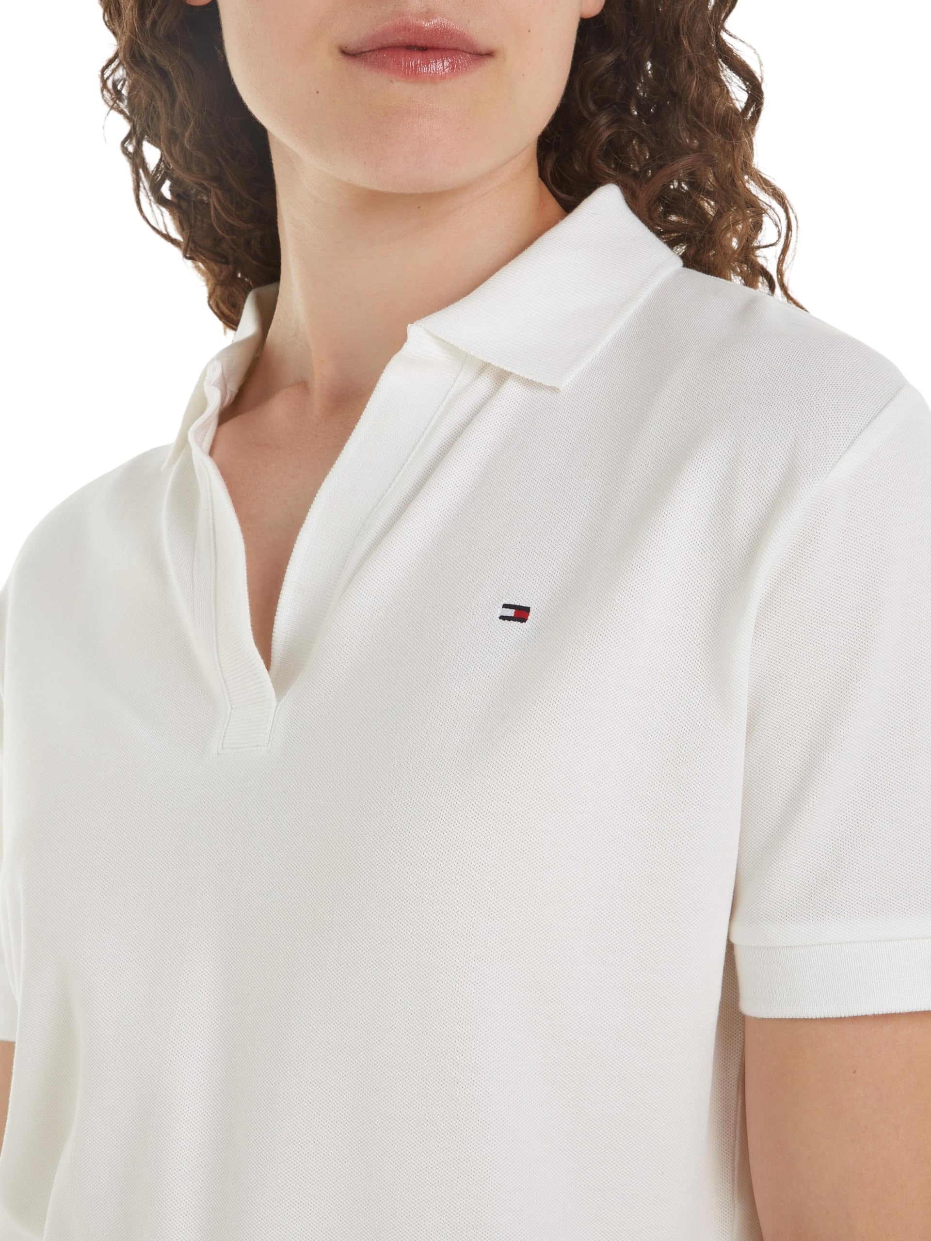 Tommy Hilfiger Damen Poloshirt Kurzarm Slim Fit
