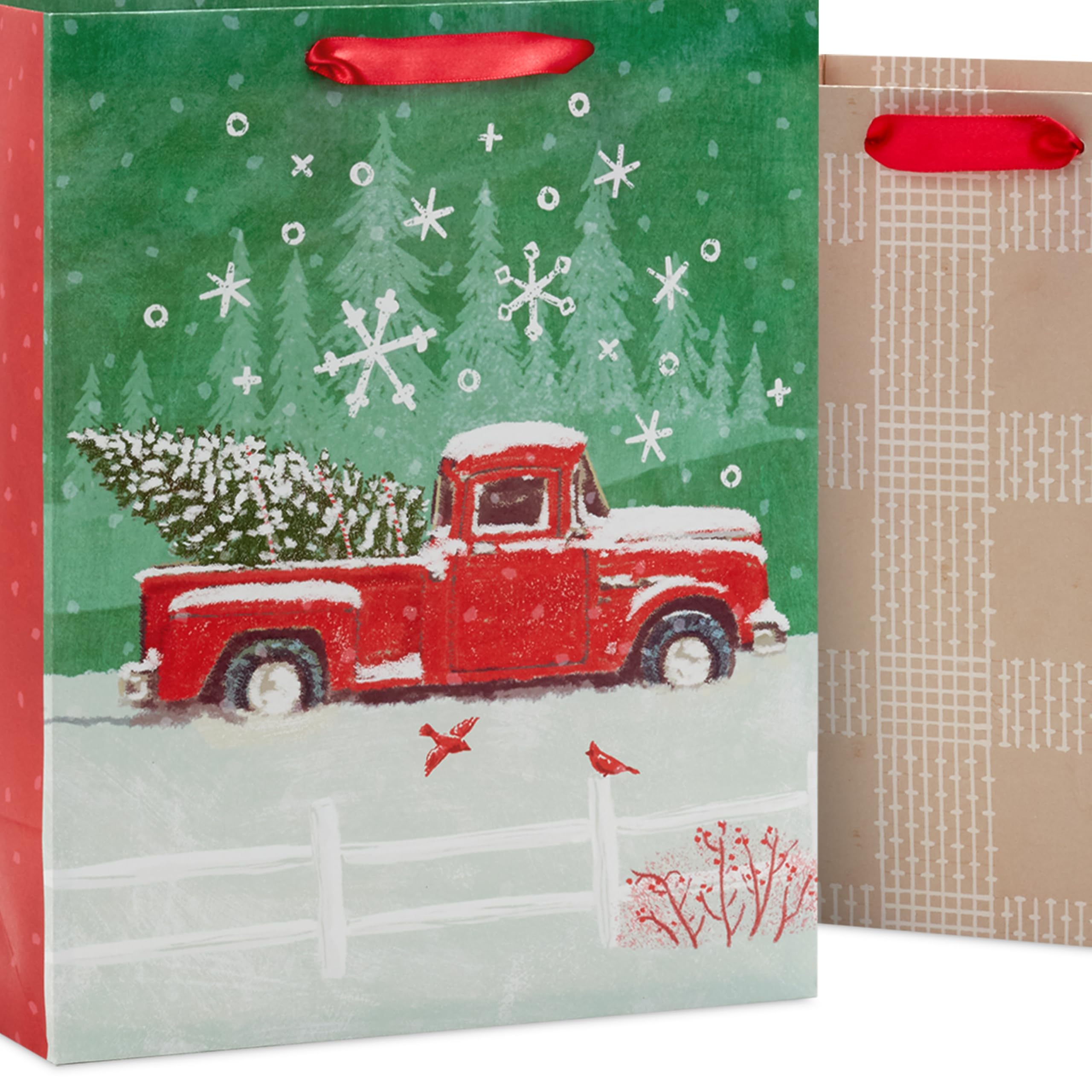Hallmark 22,9 cm mittelgroße und 33 cm große Weihnachts-Geschenktüten