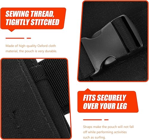 Miniatura 3 de BESPORTBLE Bolsa de pierna de tela Oxford para viajes, camping, senderismo, aventura, ajuste seguro para teléfonos móviles, tarjetas bancarias