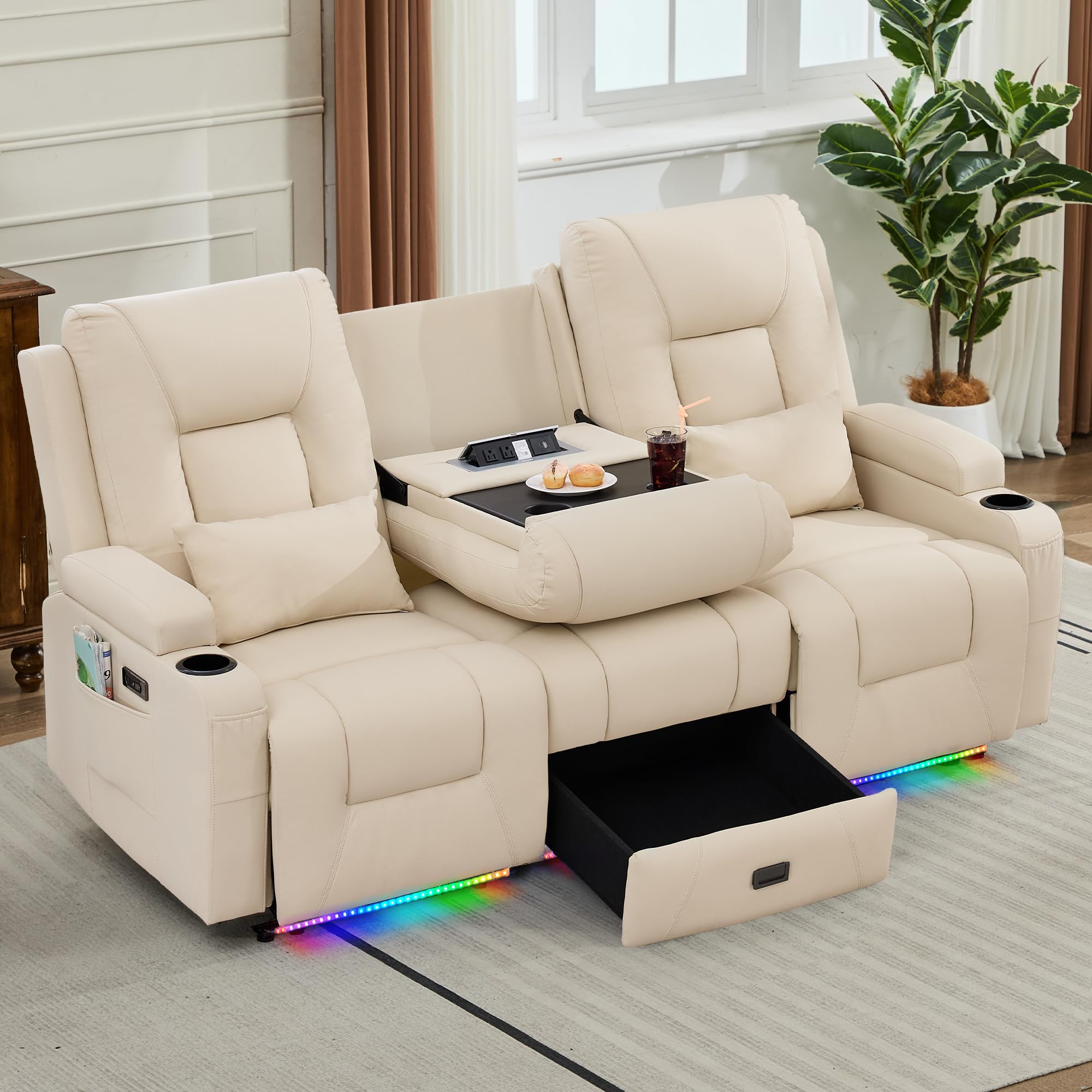 URRED Wall Hugger Power Reclining Loveseat