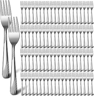 Bokon 200 Pack Stainless Steel Dinner Forks, 6.9 Inch Dishwasher Safe Bulk Flatware for Home, Restaurant, Parties - Stylish & Durable
