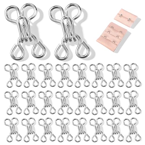 100 Set Stainless Steel Sewing Hooks and Eyes Closure, Metal