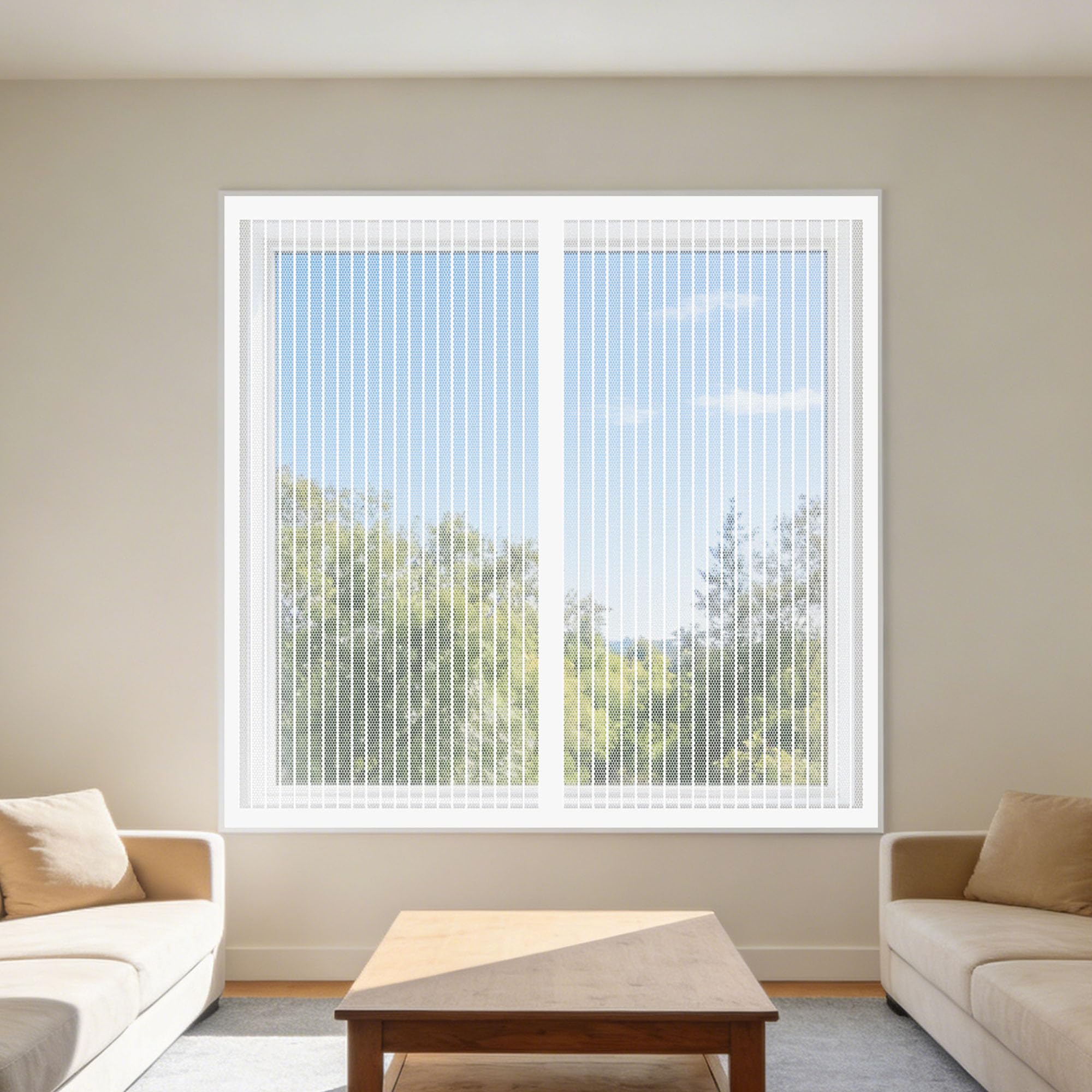 Meilipa White Window Fly Screen 60 X 125 Cm With Selfadhesive Window Mesh Insect Screen For Windows Custom Size For Windows Doors And Patio Screens,