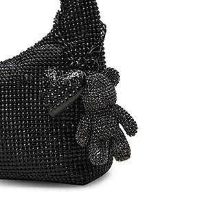 Amazon.com: Steve Madden Teddie Rhinestone Hobo with Bear