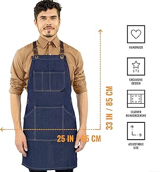 Amazon.com: Under NY Sky Essential Blue Denim Apron – Cross-Back Amazon.com: Under NY Sky Essential Blue Denim Apron – Cross-Back