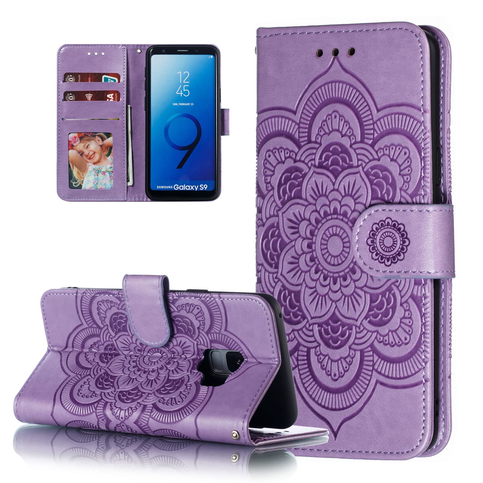 Housse Samsung Galaxy S9 Plus mandala violette pour vos sorties