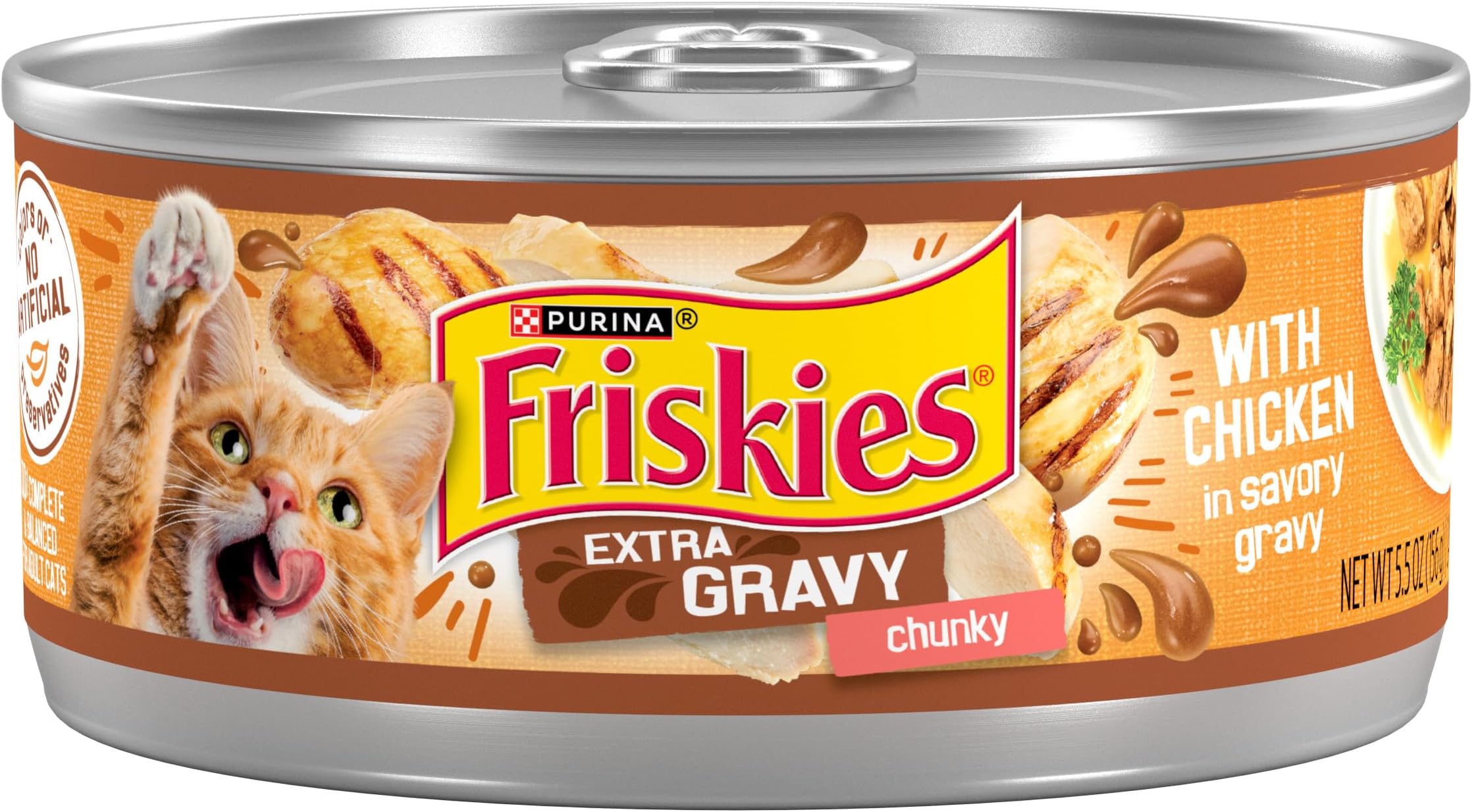 Purina Friskies Gravy Wet Cat Food, Extra Gravy - (24) 5.5 oz. Cans