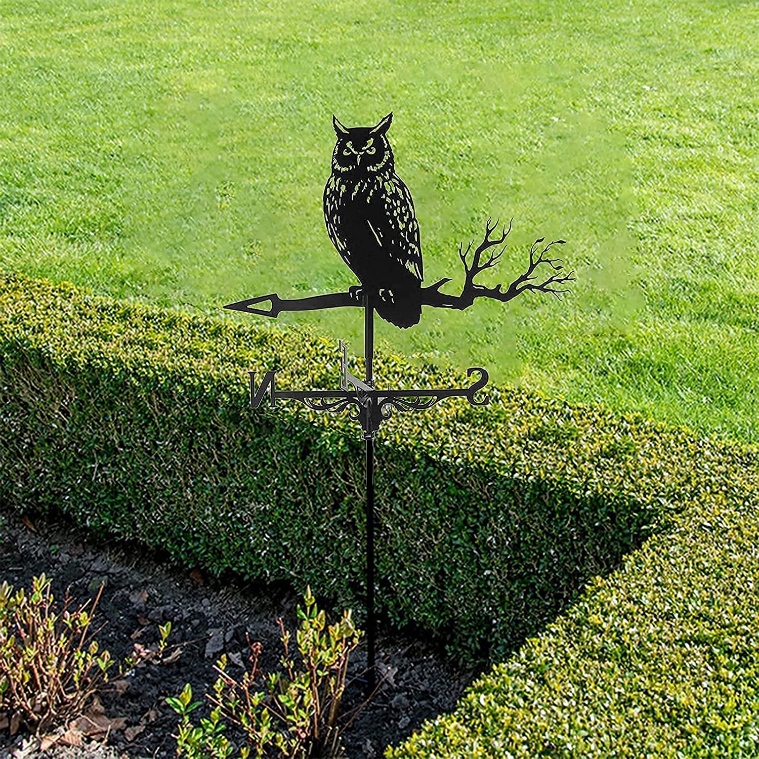 Veleta de Viento para Tejado Búho De Metal Meteorológico con Montaje En Techo, Acero De La Paleta De Clima De Acero Regalo For El Jardín del Patio De La Granja Al Aire Libre Veleta de Viento Animales
