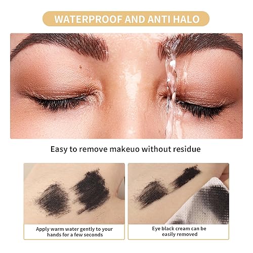 Miniatura 5 de AKARY Máscara de pestañas impermeable y a prueba de manchas  2-1 máscara de pestañas de larga duración, color negro, voluminizador y alargador para