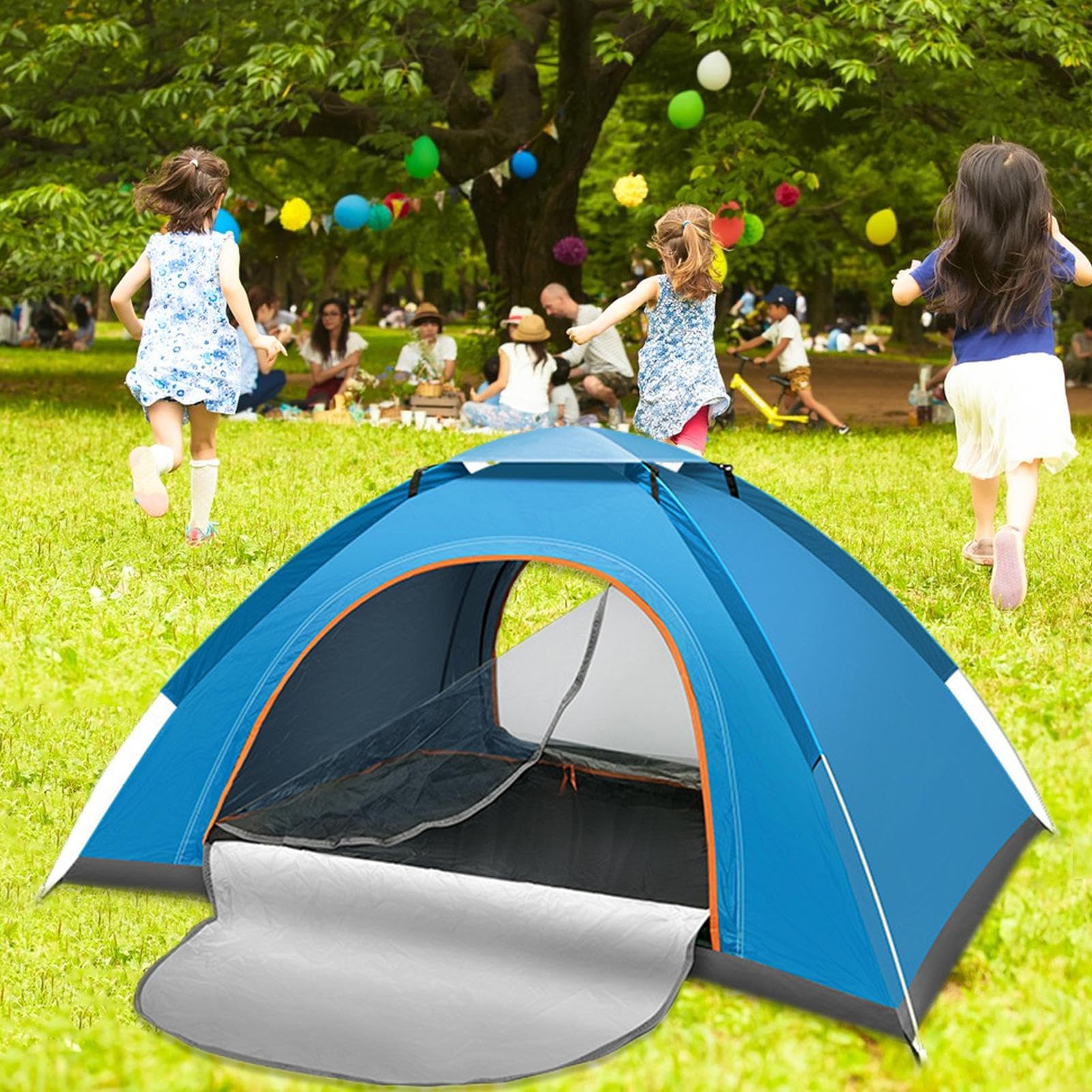Tende Da Campeggio Impermeabile | Tenda Domestica Portatile Cabina Famiglia - Cabina Dotata di Porta in Maglia Anti-UV E Borsa Per Il Trasporto, Rifugio Solare per 2 Persone