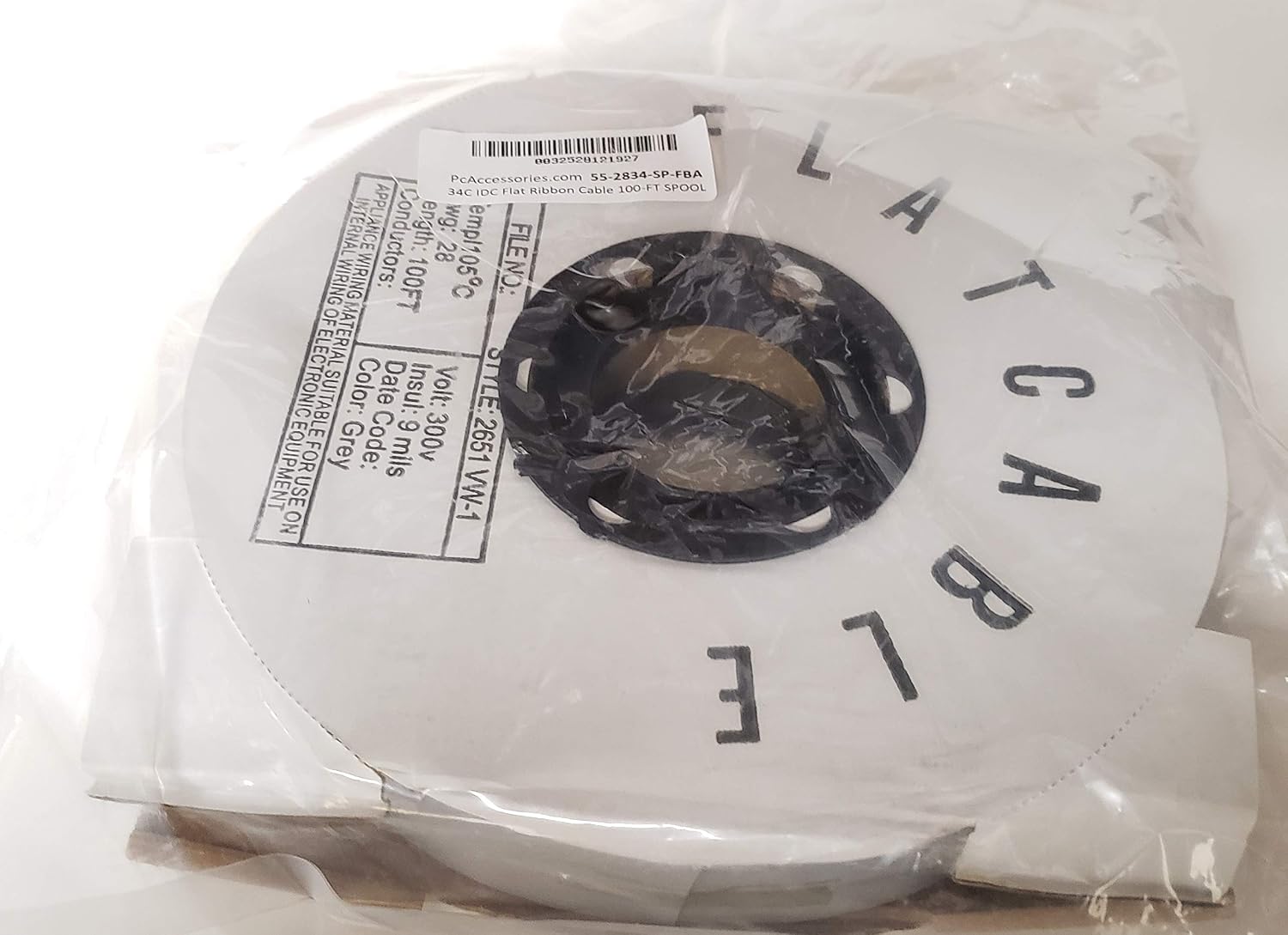 Pc Accessories - 100 Feet Roll 34 Pins IDC Type Flat Ribbon Cable, 34P Wire, 34 Conductors for 2.54mm 0.1" IDC Connectors,