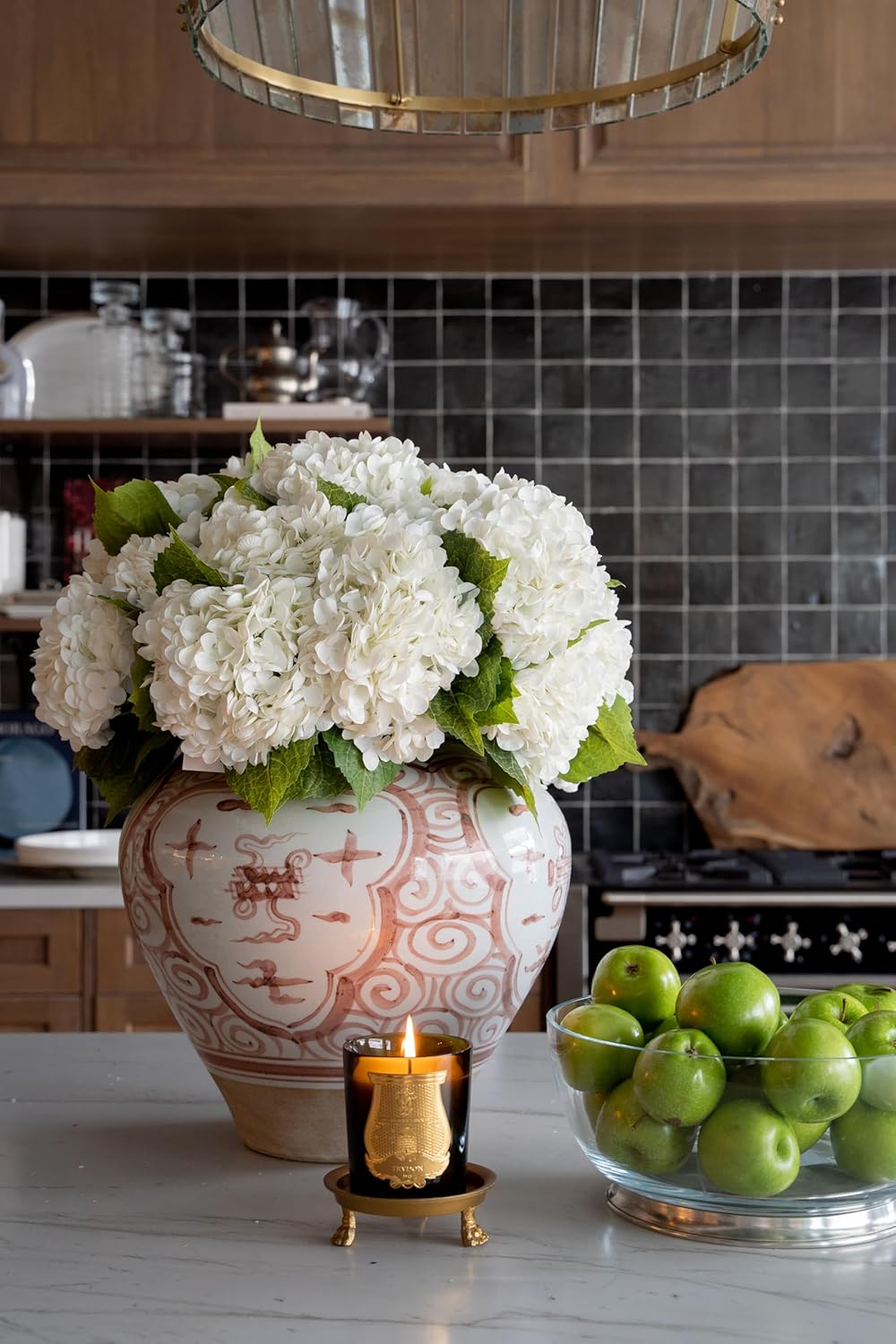 White Hydrangea Stems – Pack of 3 – by Alice Lane Home Collection – Silk Flowers – Full Hydrangea Flowers Artificial with Stems – Home Décor