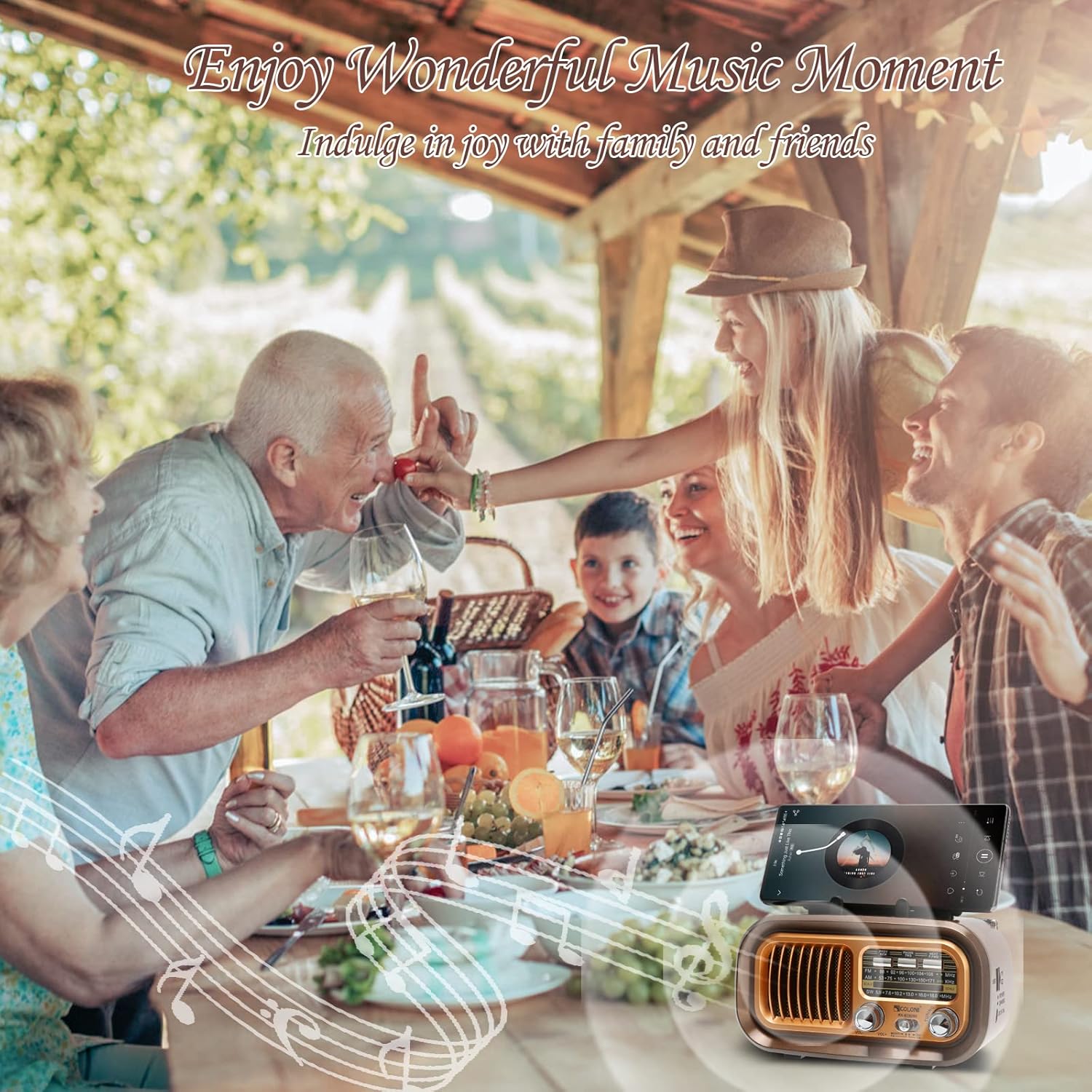 Portable Retro Radio with Bluetooth, Small Vintage AM FM Shortwave ...