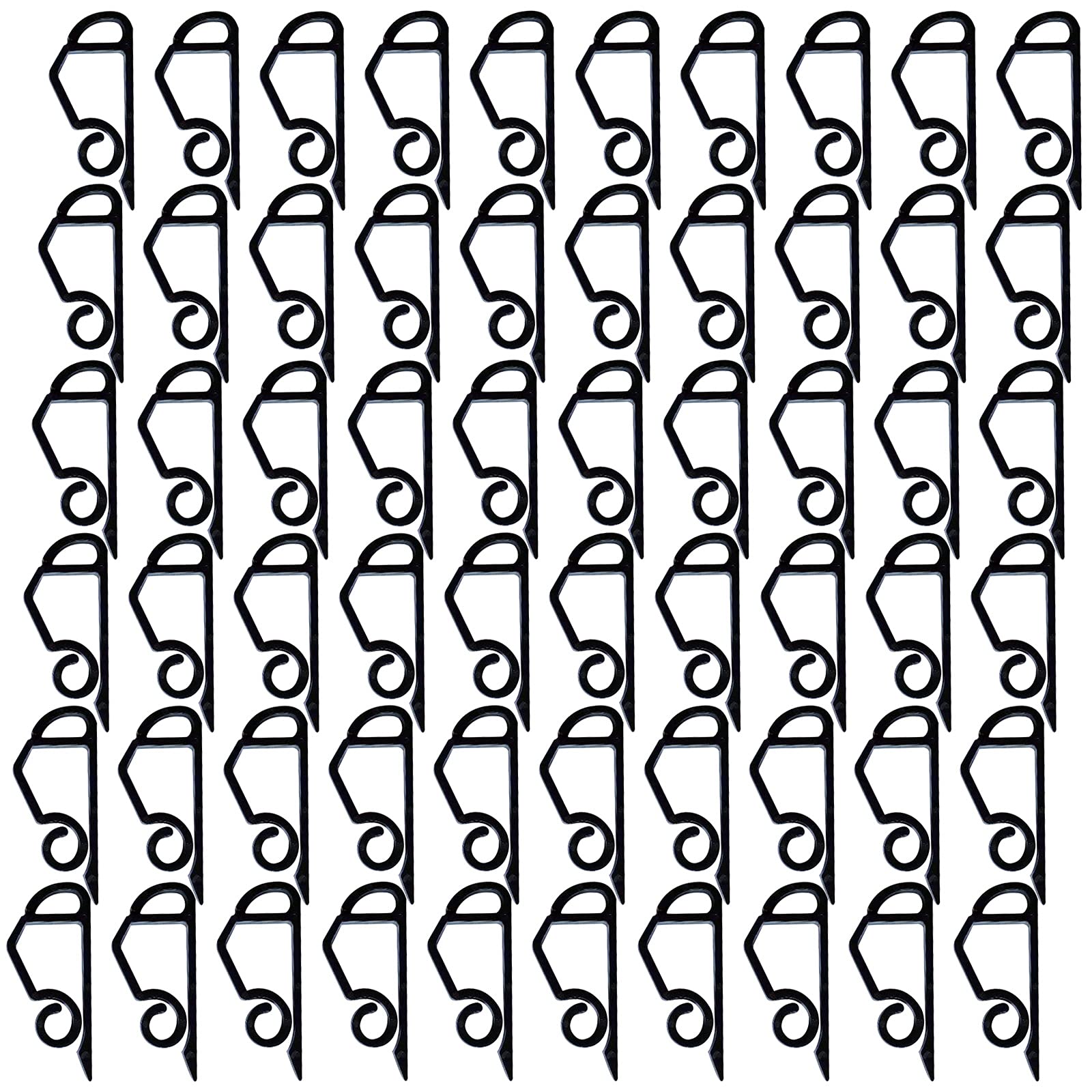 Karjiaja60 PCS Mini Plastic Gutter Hooks Clips Gutter Hanging Clips Guttering Hooks Gutter Clips Outdoor Light Hooks Clips for Outdoor Lights Black Outdoor Christmas Xmas String Lights