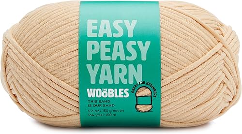 The Woobles Easy Peasy - Hilo para ganchillo y tejer para principiantes con puntadas fáciles de ver, hilo para ganchillo, hilo mediano #4, mezcla de