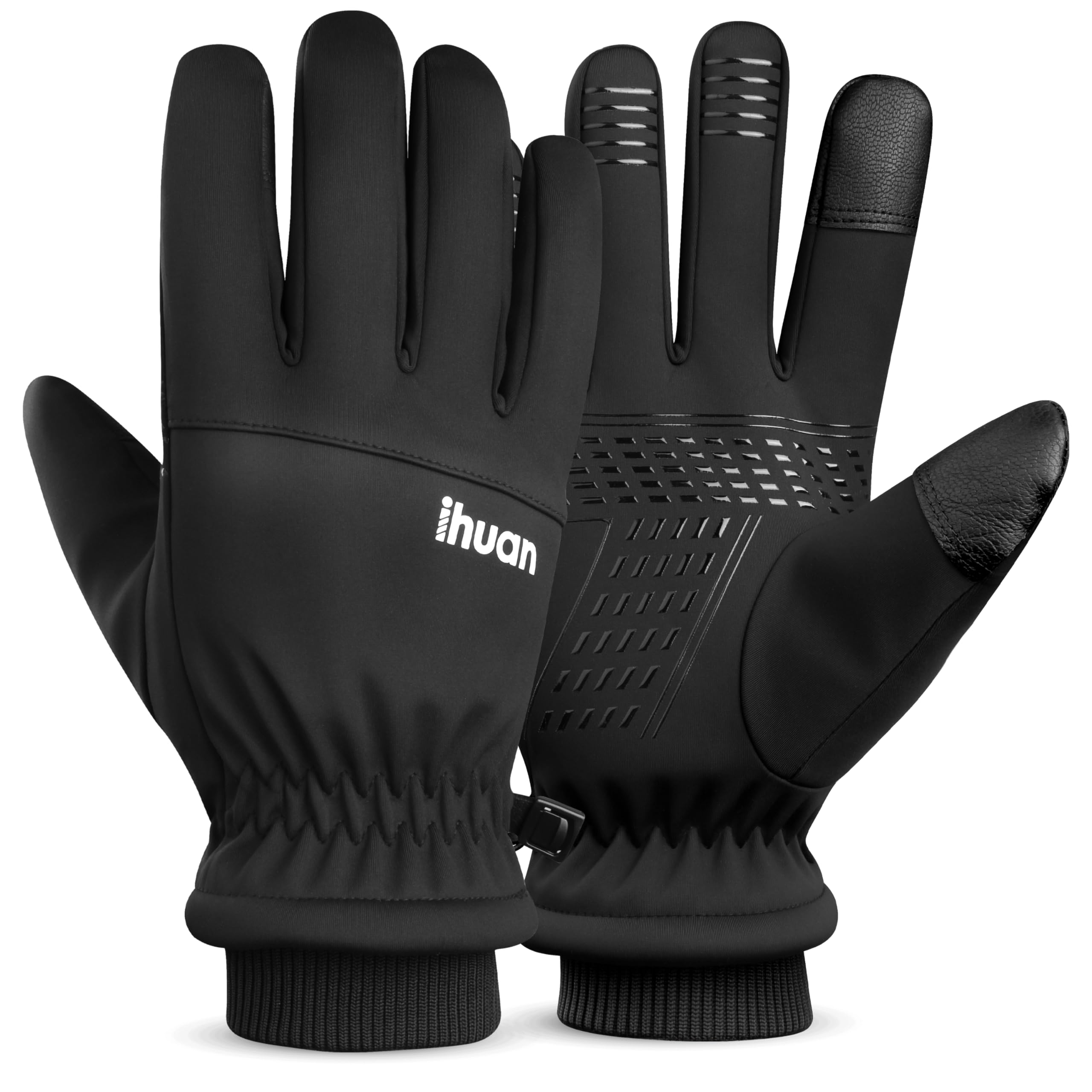 ihuan Winter Gloves for Men Women Waterproof Warm Ski Snow Gloves Cold Weather Thermal Touchscreen Skiing Snowboarding Motorcycle