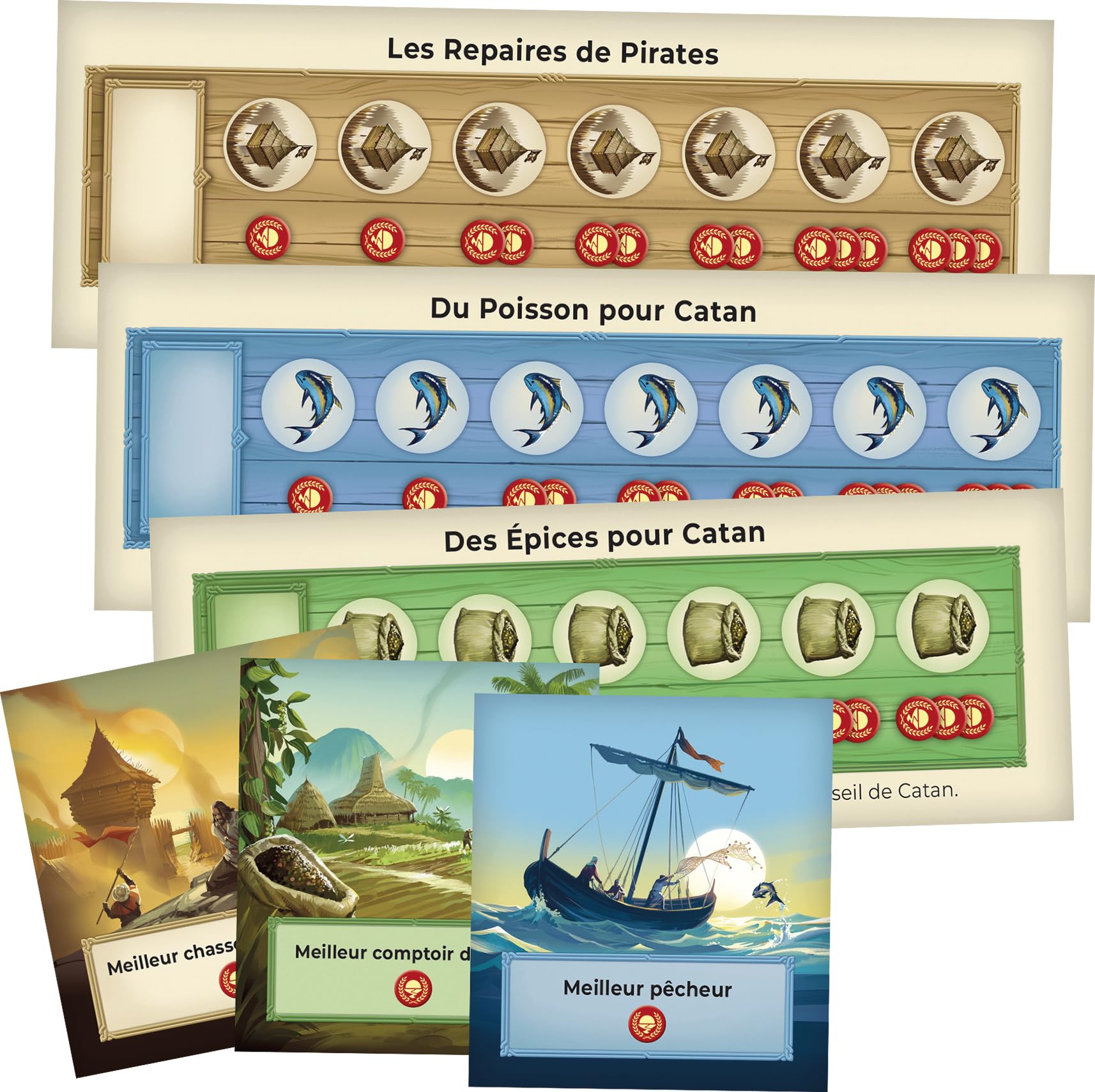 Asmodee - Catan : Pirates & Découvreurs - Kosmos - Jeu de Société | Extension stratégique Refresh 2025 - Dès 12 Ans - 2 à 4 Joueurs - Version Française