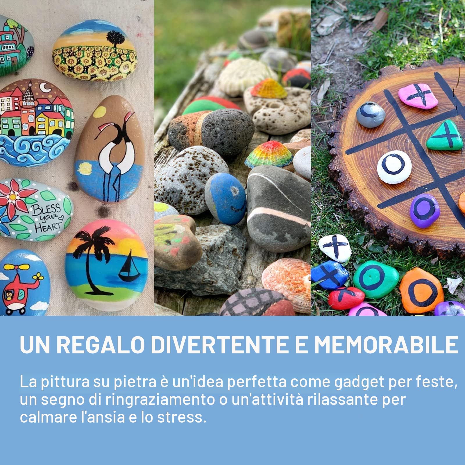 20 Pezzi Dipingere i Ciottoli, Le Rocce Ciottoli, Rocce Naturali di Disegno, Sassi da Dipingere, Pietre Piatte Per La Pittura, Pietre di Ciottoli da Spiaggia, per Decorative per Acquario e Giardino