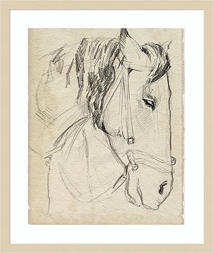 Miniatura 9 de Amanti Art Impresión artística enmarcada para pared, diseño de caballo en brida, de 25 x 21 pulgadas, por Jennifer Paxton Parker, arte de pared de