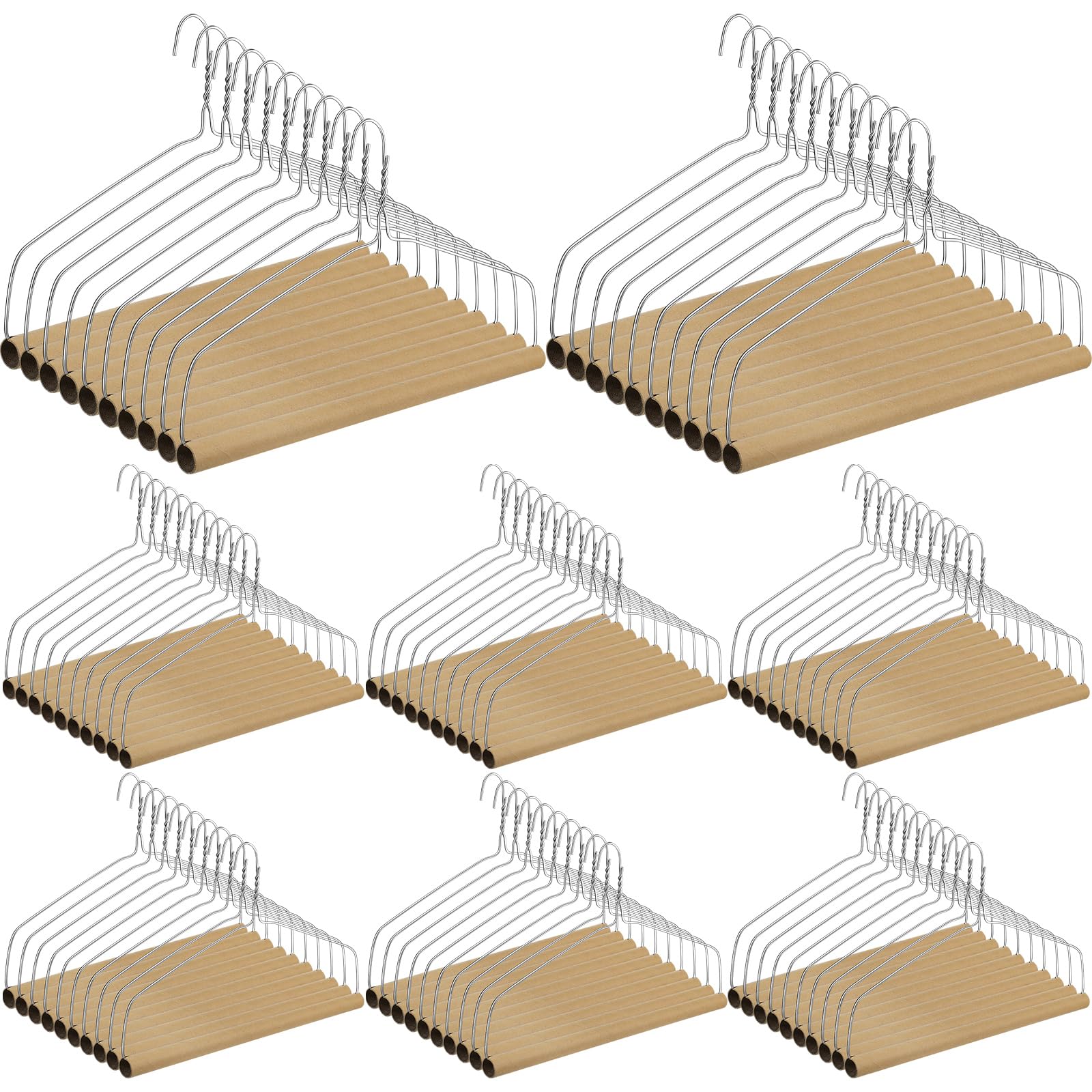 Didaey 80 Sets Dry Cleaner Hangers 18 Inch Drapery Hanger and Tubes with Strong 10.5 Gauge Wire for Heavy Items