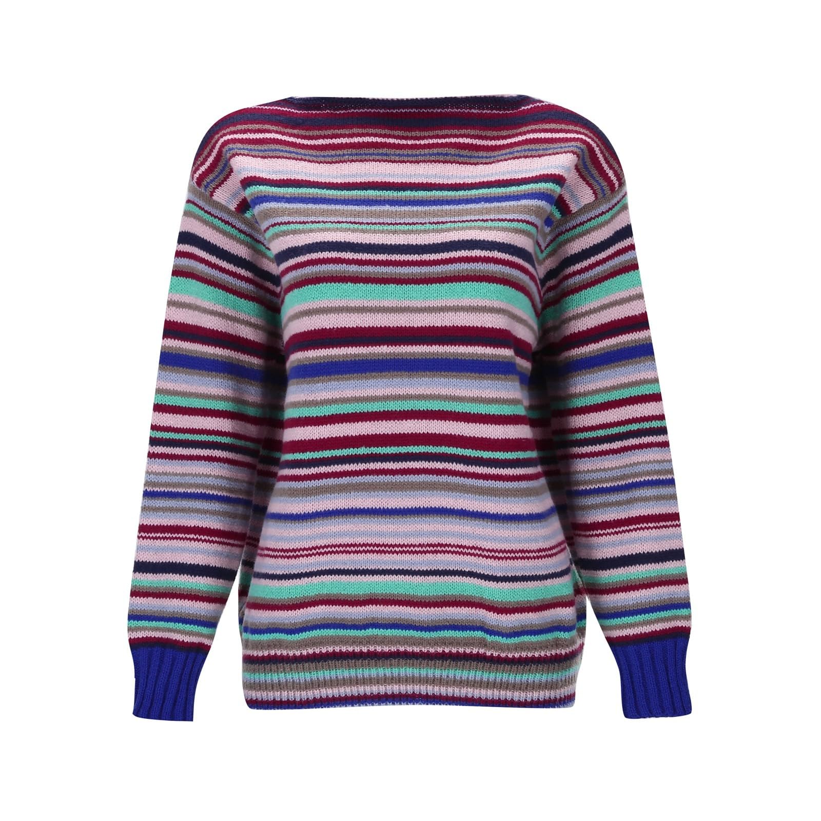 Maglioni da donna per le vacanze Fair Isle a maniche lunghe morbidi maglioni autunnali maglione fantasia brutto alla moda camicetta a tunica da donna maglioni per autunno e inverno top tinta unita