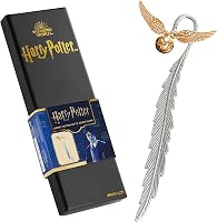 Official Harry Potter Golden Snitch Metal Bookmark with Hanging Charm - Hogwarts Gift for Book Lovers & Fans