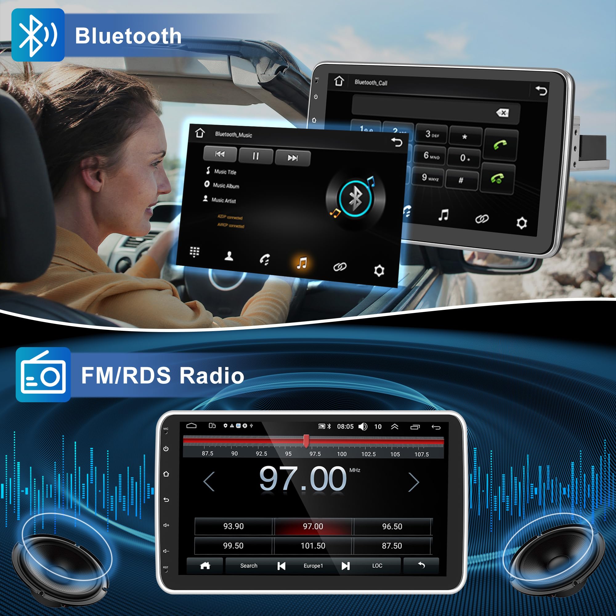 1G 32G Draadloze CarPlay Android Autoradio 1 Din met Draadloze Android Auto Navi GPS WiFi 7 Inch Handmatig Uitschuifbaar Scherm Autoradio met Mirror Link Bluetooth FM/RDS Radio EQ SWC 1G 32G Draadloze CarPlay Android Autoradio 1 Din met Draadloze Android Auto Navi GPS WiFi 7 Inch Handmatig Uitschuifbaar Scherm Autoradio met Mirror Link Bluetooth FM/RDS Radio EQ SWC