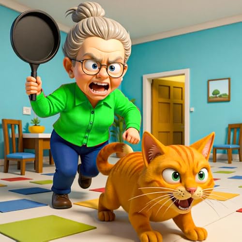 Chaos virtuel avec un simulateur de grand-mère et des jeux de farces pour chats coquins.