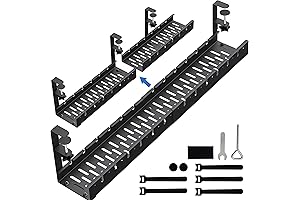 No-Drill Extendable Under Desk Cable Management