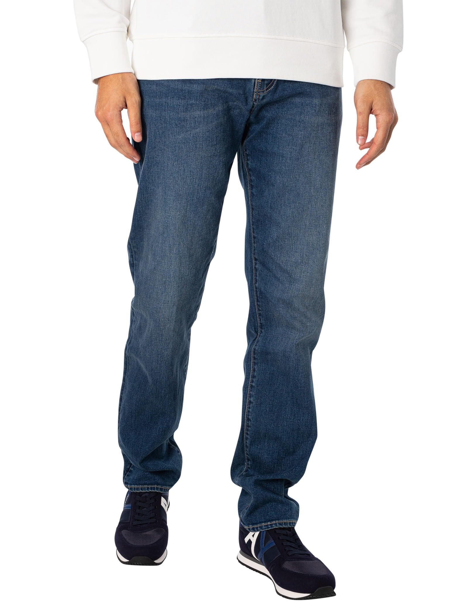 Armani Exchange J13 Slim Fit Comfort Cotton Denim Pants, Jeans de los Hombres, Indigo Denim,
