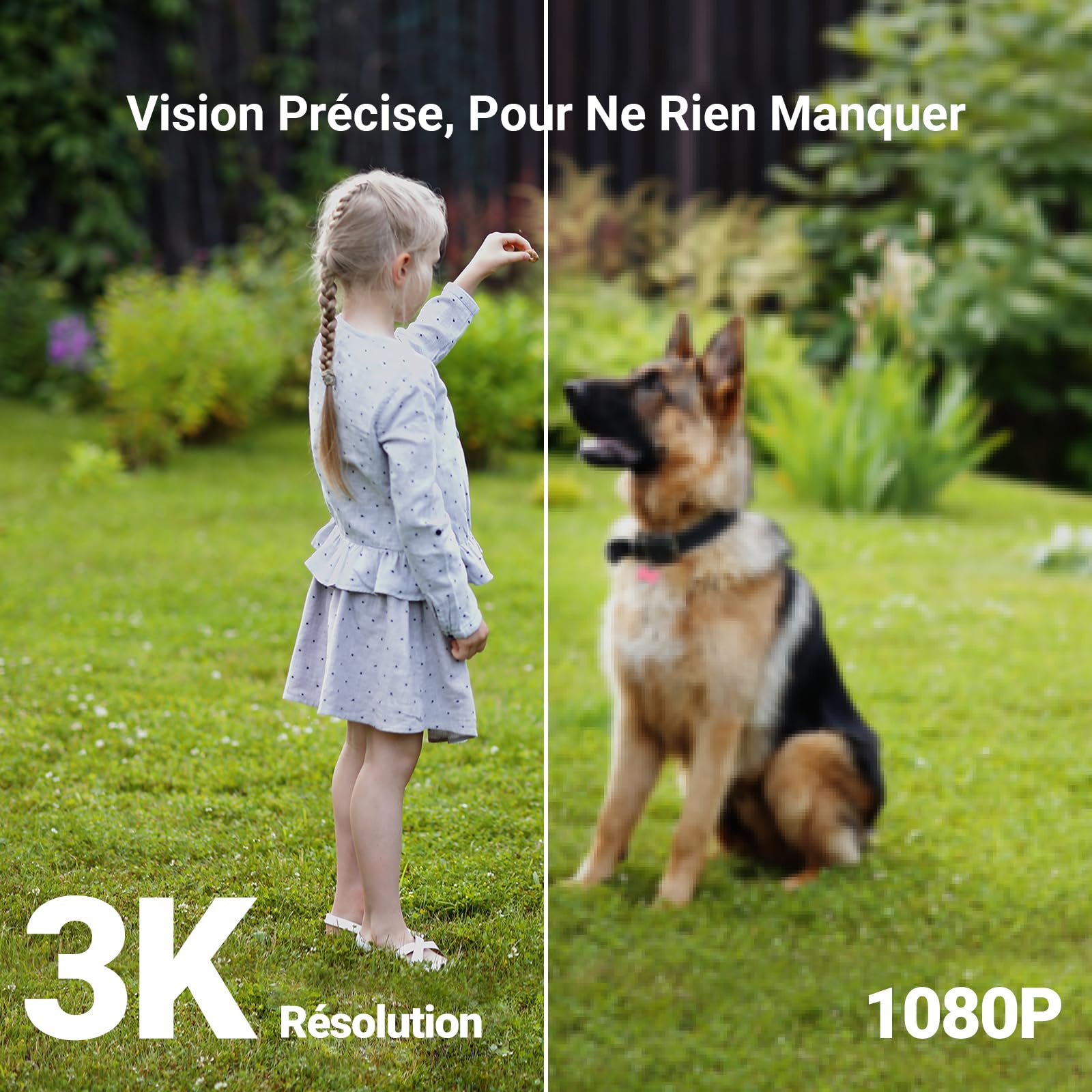 EZVIZ C8c 5MP 2PK Caméra Surveillance WiFi Extérieure 3K 360° Suivi Auto-Zoom Détection IA Humaine Véhicule Vision Nocturne Couleur Double Bande 2.4/5GHz WiFi 6