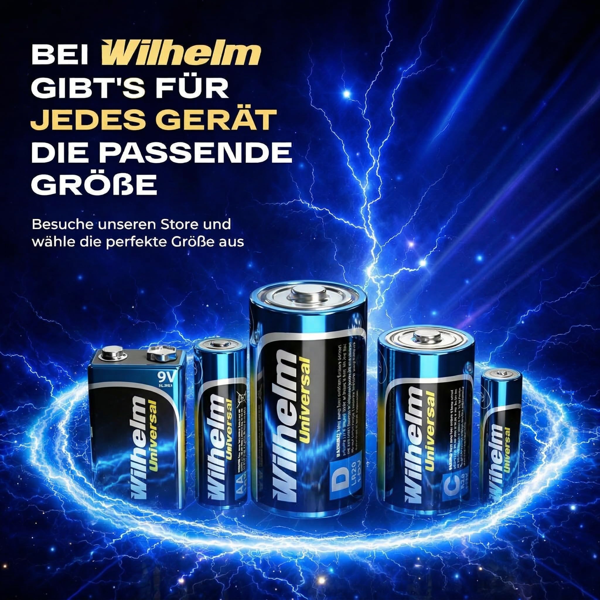 Wilhelm Mono D Batterien LR20 1,5V Universal Alkaline – 40 Stück