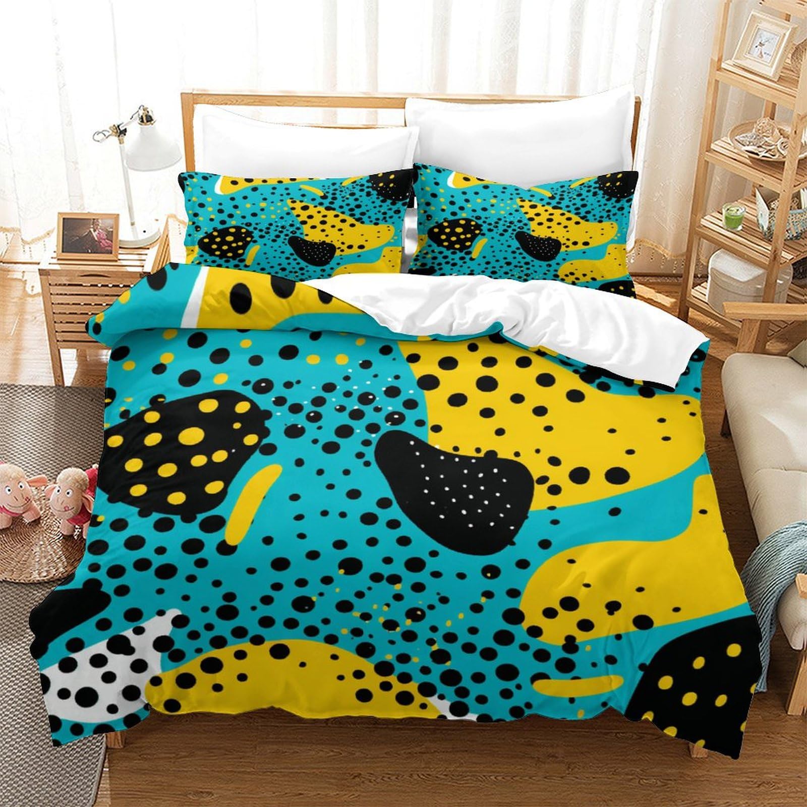 P1S9U7W5Y 3D Printed Abstract Pattern Duvet Cover Set 3pcs Microfiber Artistic Bedding Set Double