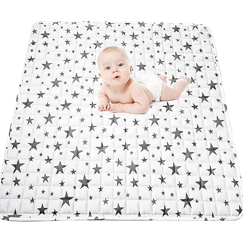Tapete para corralito para bebé, tapete de juego prémium para bebés de 59 x 71 pulgadas, tapete de juego antideslizante para bebés, niños pequeños.