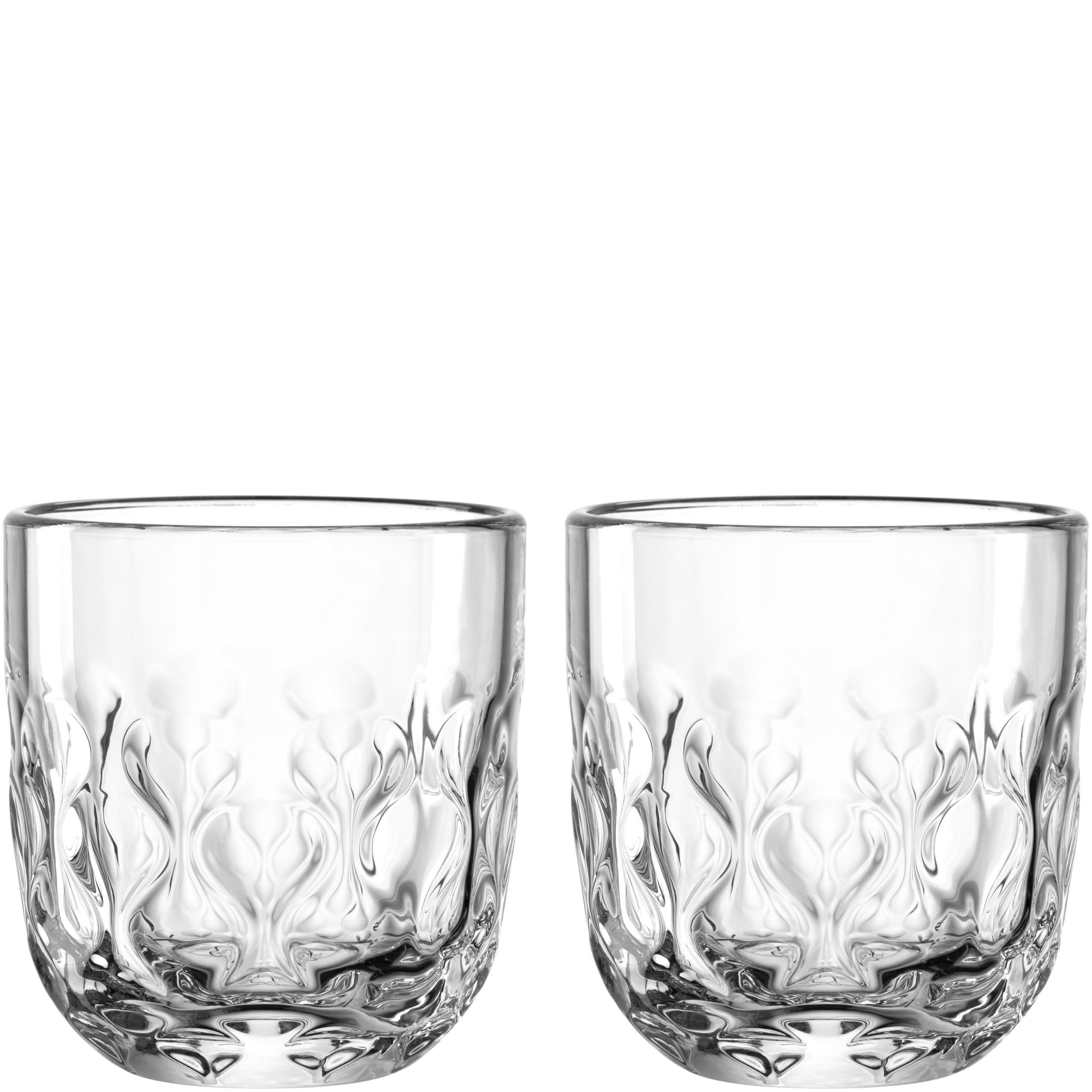 Tasses à café en verre transparent premium Leonardo au design gouttes épuré