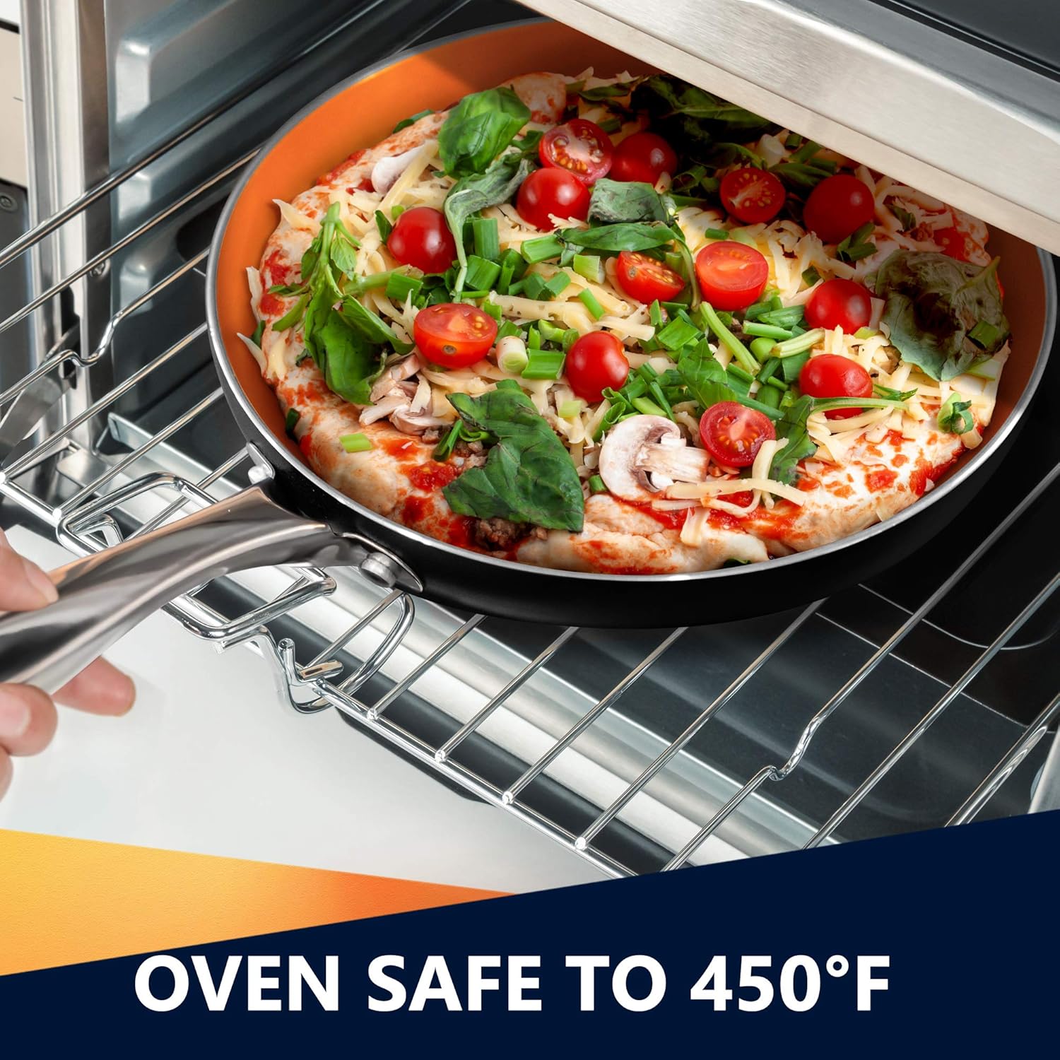 MICHELANGELO Small Frying Pan Nonstick 8 Inch, Omelet Fry Pan Copper Pans for Cooking with Ceramic Titanium Coating, Egg Pan Nonstick Skillet - 8 Inch: Home & Kitchen