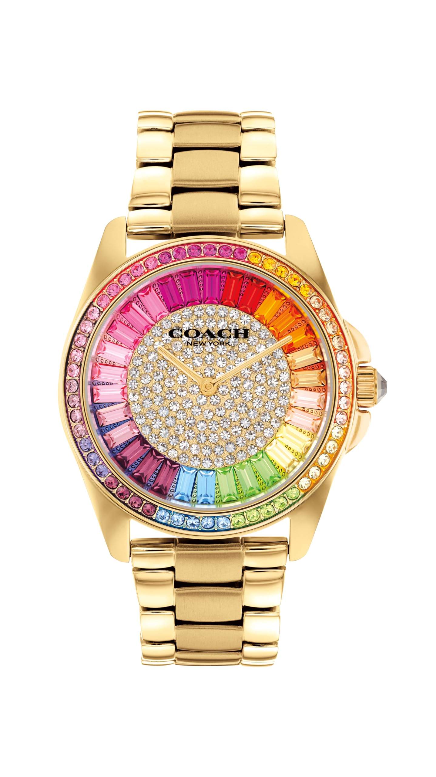 Coach Greyson Women's Watch - 3H Dial with Signature C Link Bracelet and Crystal Bezel - Water Resistant 3 ATM/30 Meters - Premium Fashion Timepiece for Everyday Style - 36mm