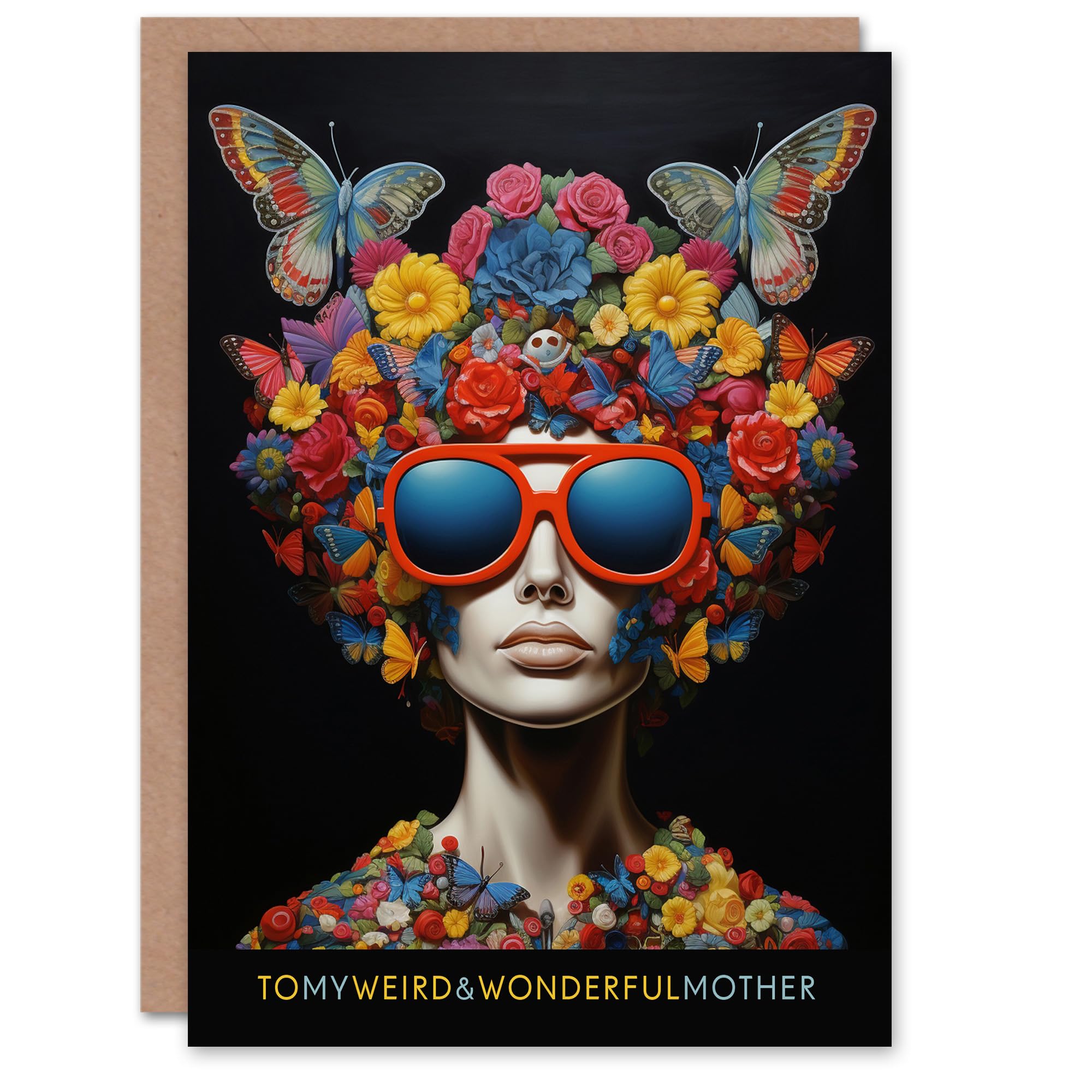 Artery8 Mother's Day Greeting Card Weird Wonderful Birthday Floral Butterflies For Mum