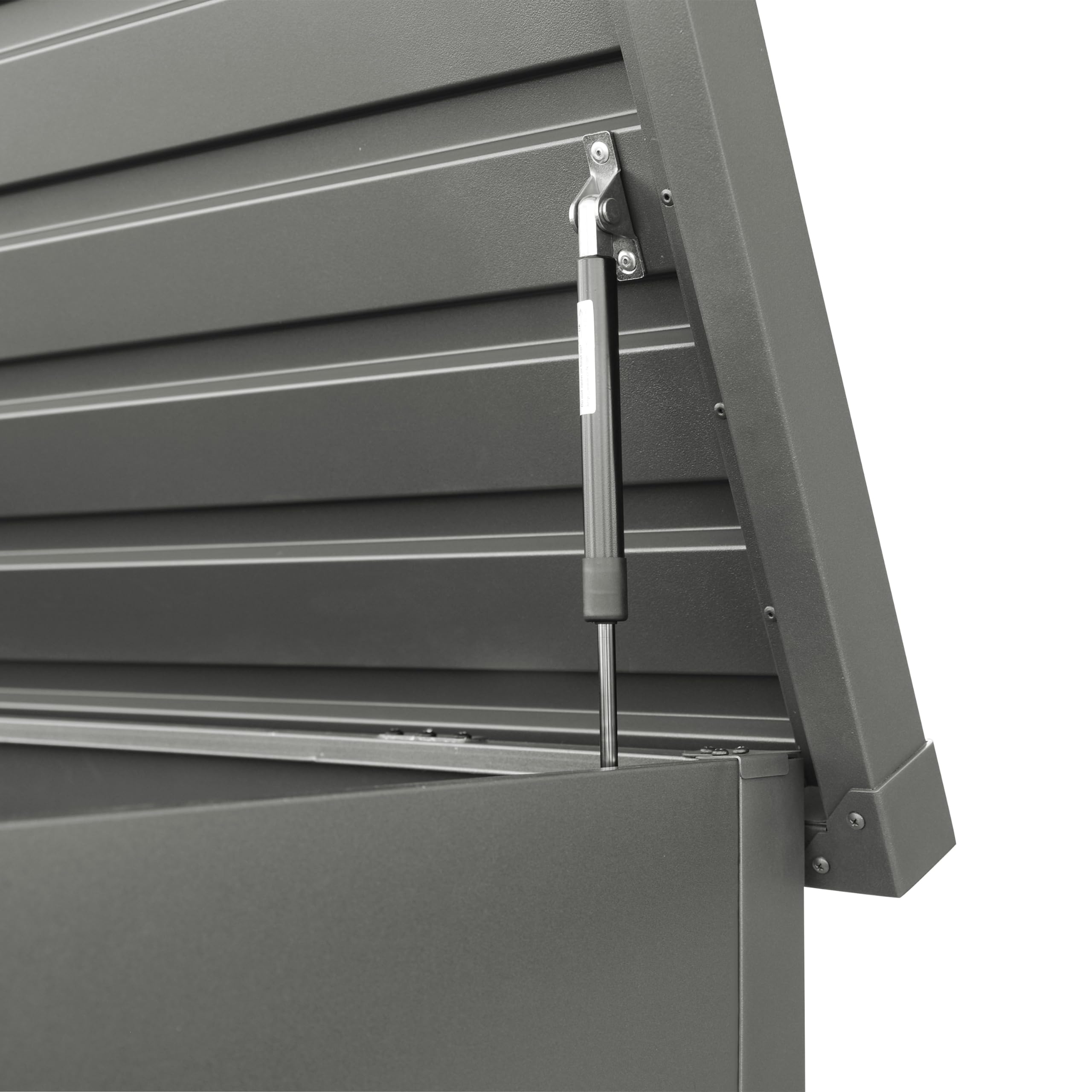 GFP PRIMEYARD® Gartenbox 182x84x72 cm Aufbewahrungsbox Auflagenbox Gartentruhe Metall anthrazit wasserdicht