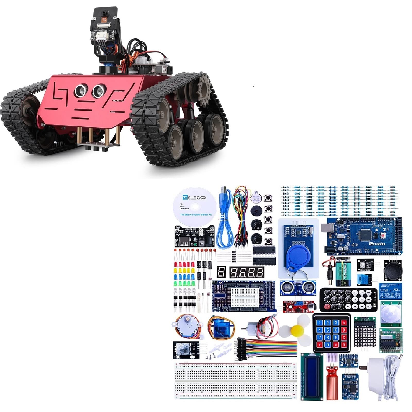 Amazon.com: ELEGOO Conqueror Robot Tank Mega R3 Project El kit de 