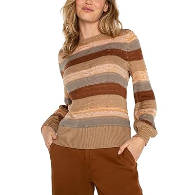Liverpool Los Angeles Long Sleeve Crew Neck Sweater Women