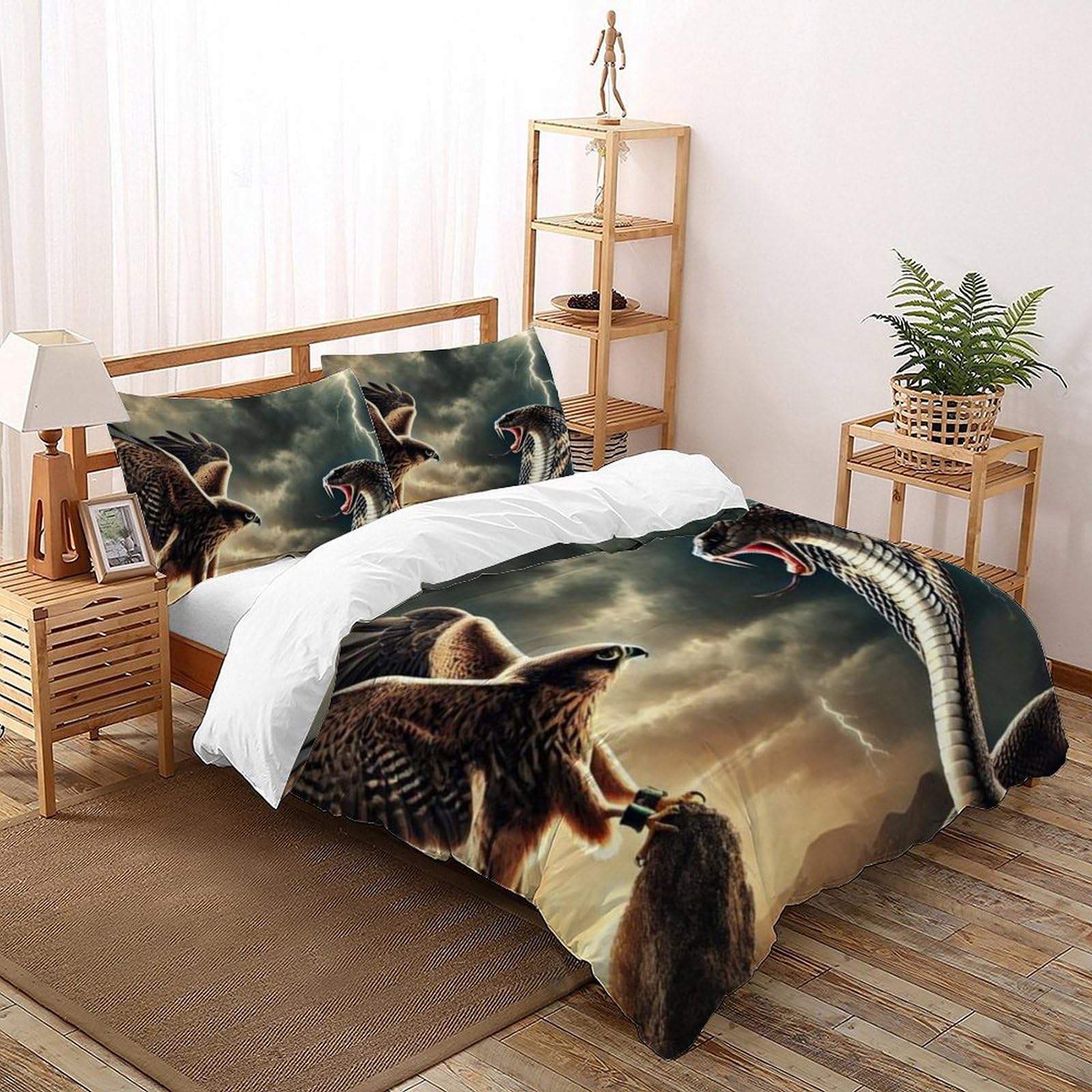 Parure de lit animaux et housse de couette super king en microfibre respirante