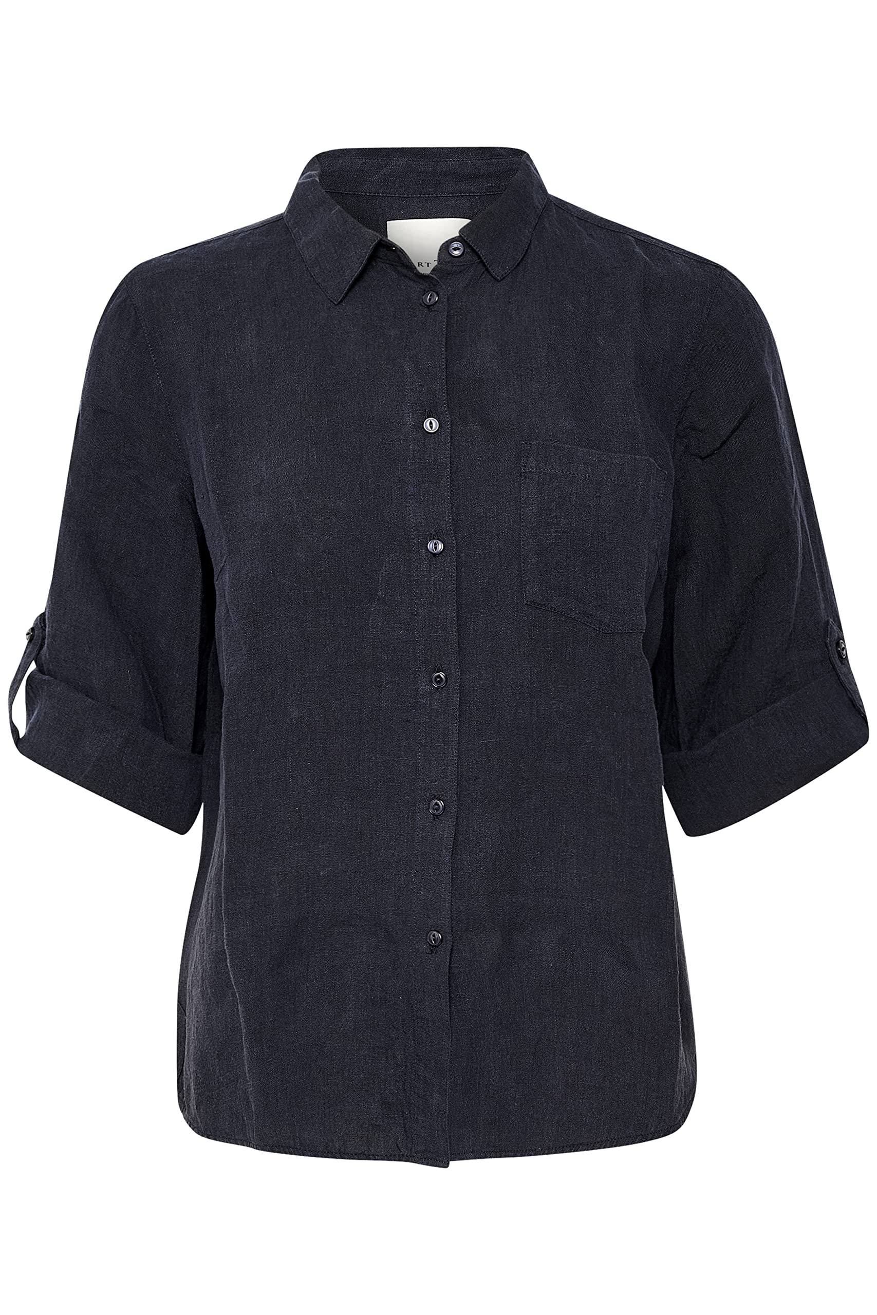 Part Two Cindie Relaxed Fit 3/4 Sleeve Women's Shirt, Dark Navy, 14 (L)