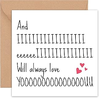 Funny Happy Wedding Anniversary Cards | Cute Valentine's Day Card | For Wife Husband Girlfriend Boyfriend Him Her | Partner Gay LGBT Gift | First 1st 2nd 3rd Ruby Tin Golden Love | 15cm