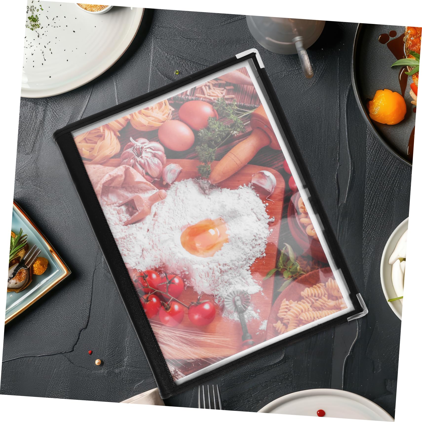 GLEAVI Cubiertas De Menú Transparentes De Pvc Con Para Restaurantes Bares y Cafés y Elegantes Diseño De Esquinas Para Protección