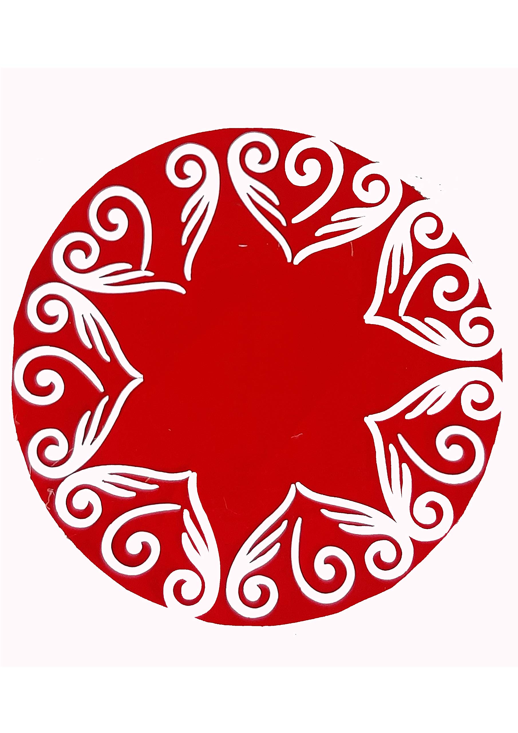 Diwali Rangoli - Red Velvet Decor FREE SHIPPING -4