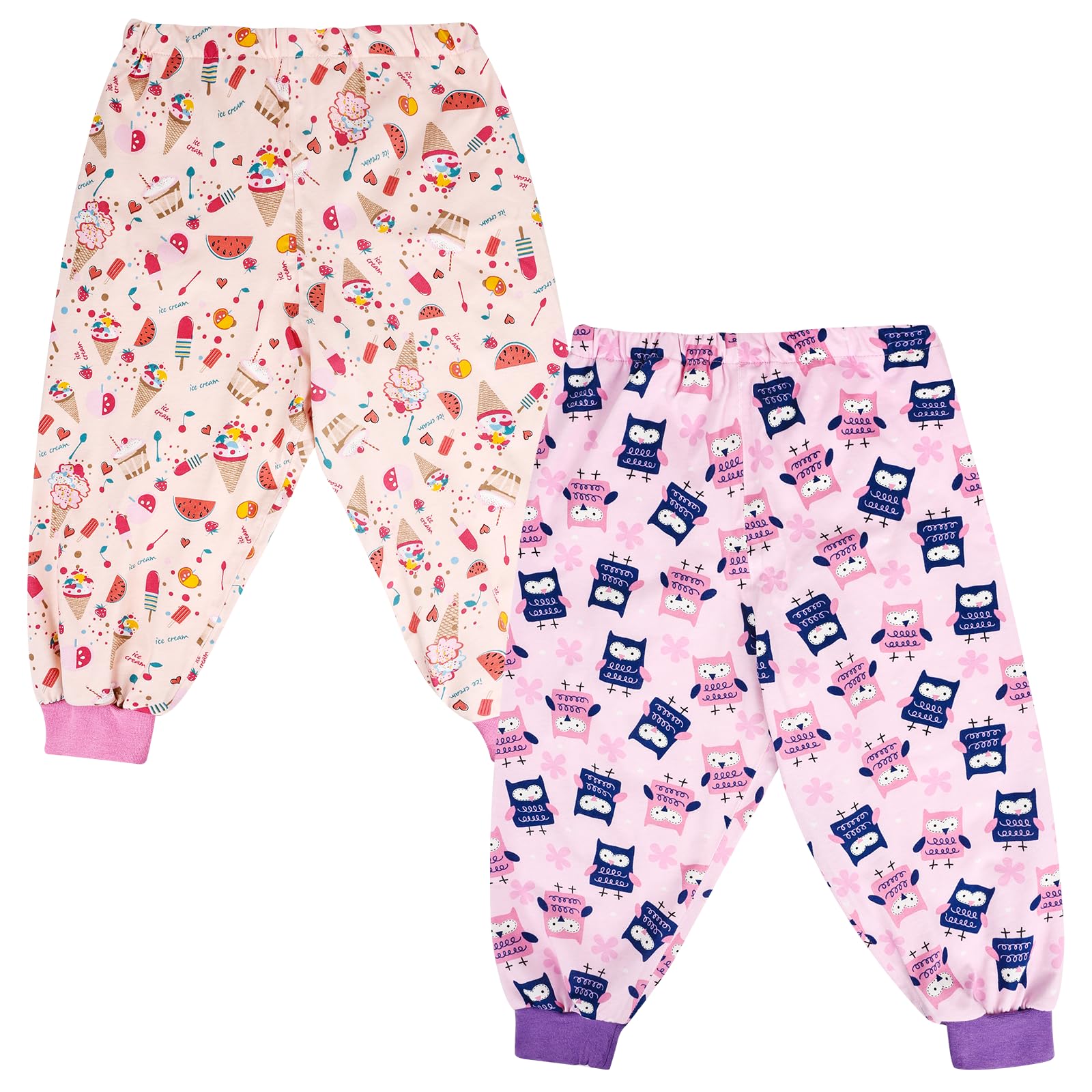 MOEMOE BABY Pantalon Propreté Enfant Nuit,Pantalon Apprentissage Propreté Garcon,Impermeable Enfant Propreté Nuit,7-9 Ans,Violet Hibou,XL - 1