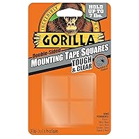 Vista 2 de Gorilla 6067201 Cinta de montaje cuadrados, resistente y transparente (paquete de 5)